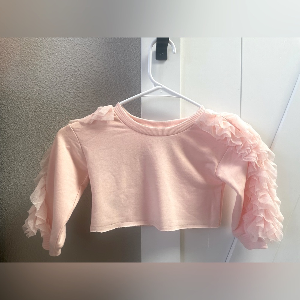 Cute 4T ballerina sweatshirt. In a blush pink. Never worn.